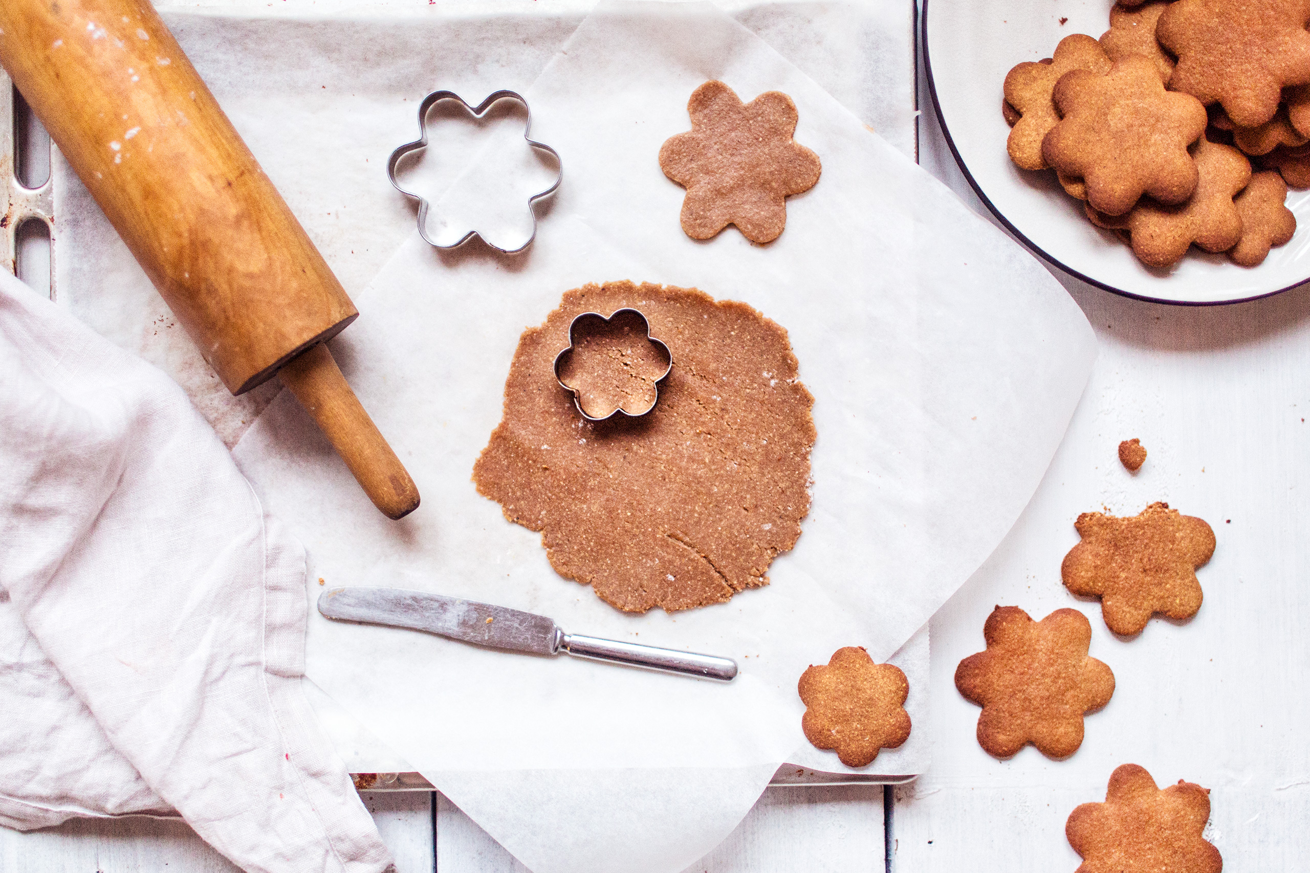 Christmas gingerbread baking preparations