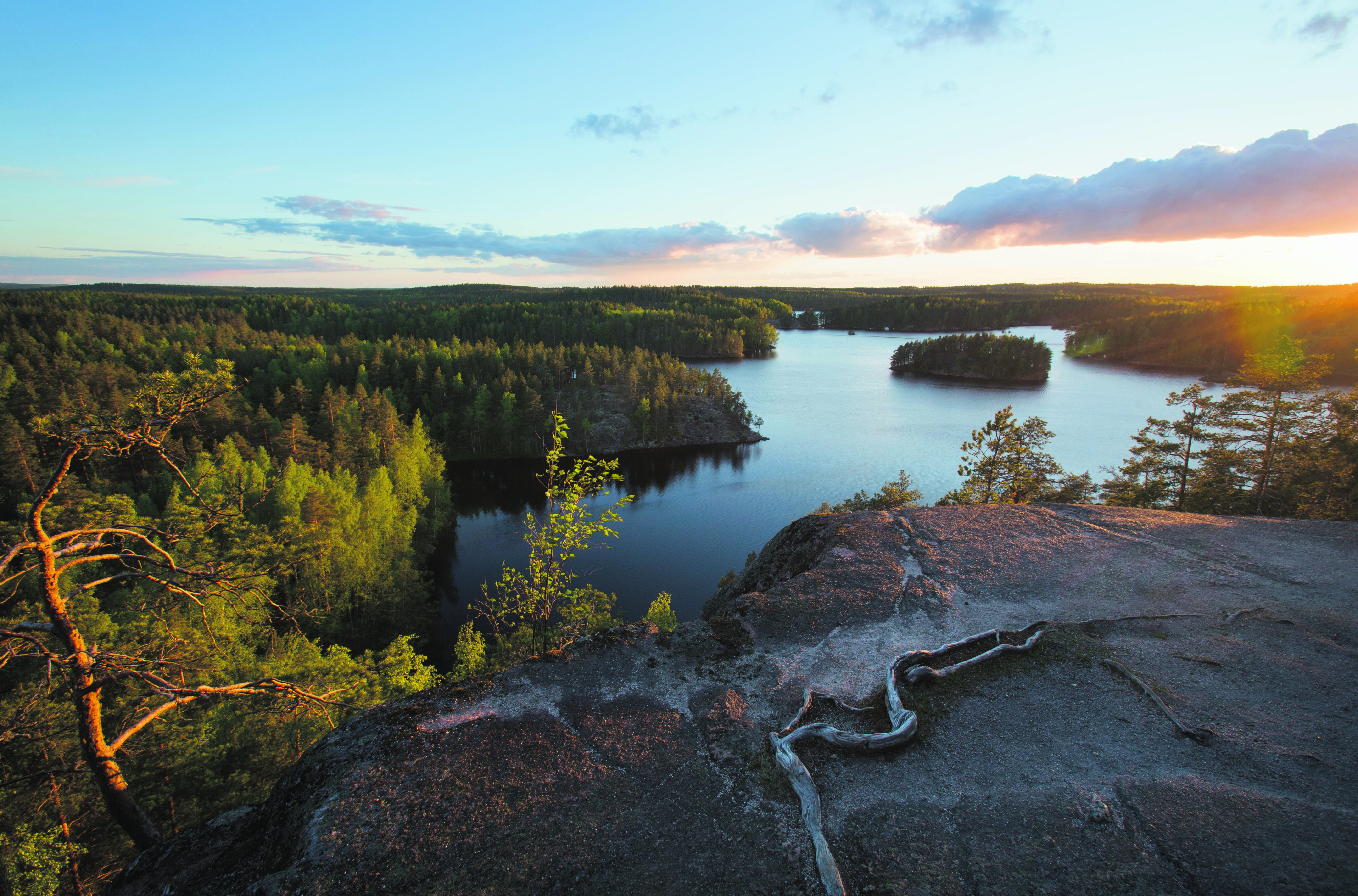 landscape view of a summer in the Finnish Lakeland